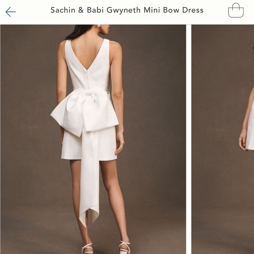Sachin and Babi Gwyneth Mini Bow dress wedding